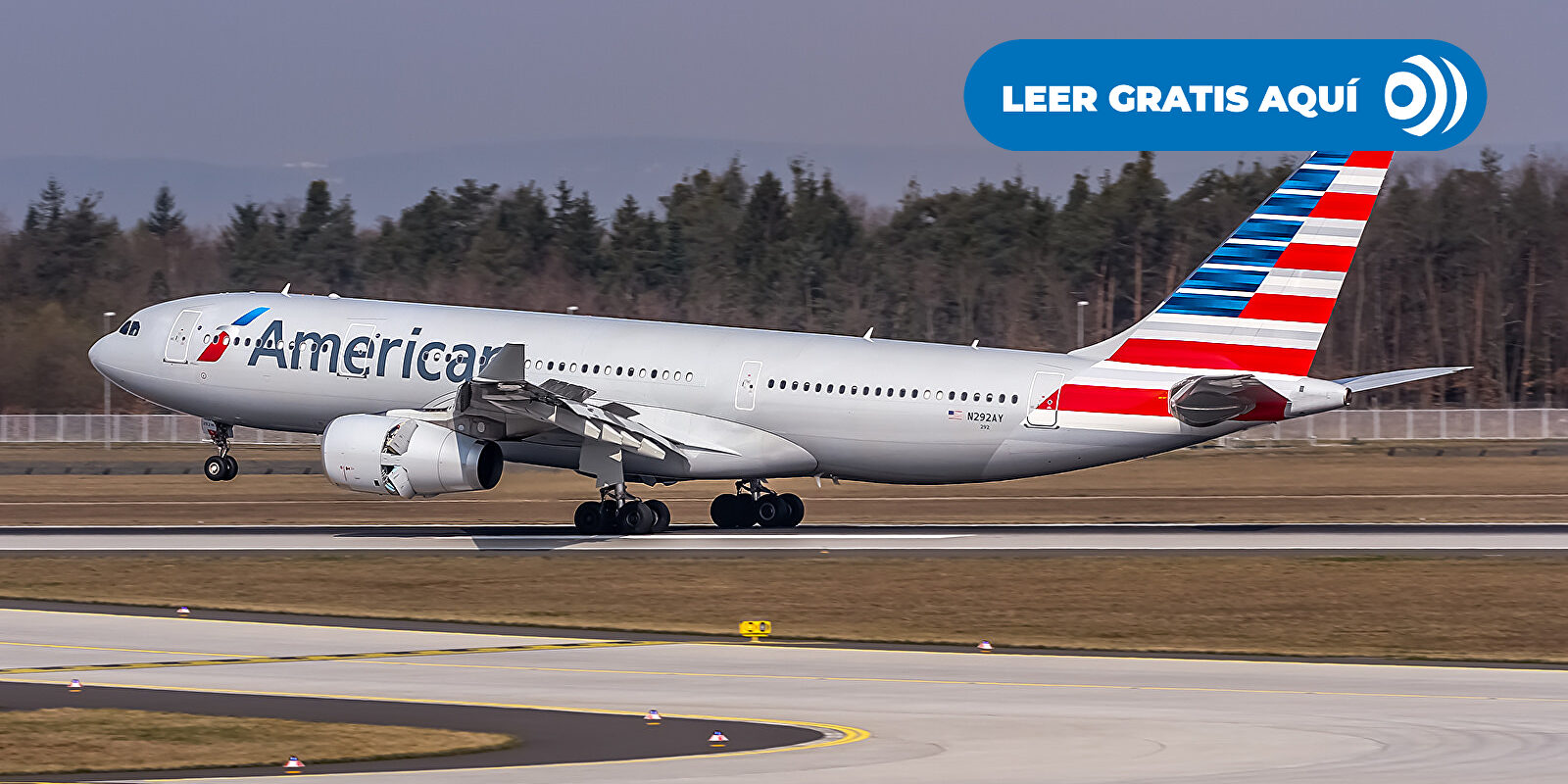 Un avión procedente de Barcelona sufre una avería en las ruedas al tomar tierra en Chicago