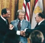 Sadat, Carter y Begin.