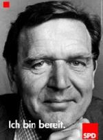 Gerhard Schroeder, en un cartel electoral del SPD.