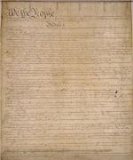 Manuscrito de la Constitución de EEUU.