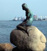 La célebre sirena de Copenhague.