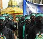 Un desfile de terroristas del grupo fundamentalista islámico Hamas.