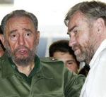 Fidel Castro y el ex terrorista montonero Miguel Bonasso.
