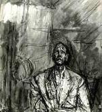 Alberto Giacometti: JEAN GENET (detalle).