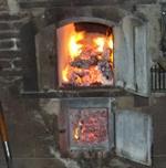 Un horno de leña.