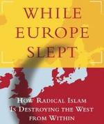 Detalle de la portada de WHILE EUROPE SLEPT.