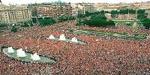 Manifestación en la plaza de Colón