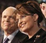 John McCain y Sarah Palin.