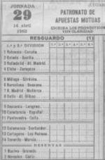 Quiniela de los años 60