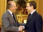 El Rey recibiendo a José Luis Rodríguez Zapatero