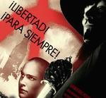 Detalle del cartel de V DE VENDETTA.