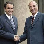 José Luis Rodríguez Zapatero y Jacques Chirac.