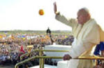 Jóvenes católicos en la última visita del Papa