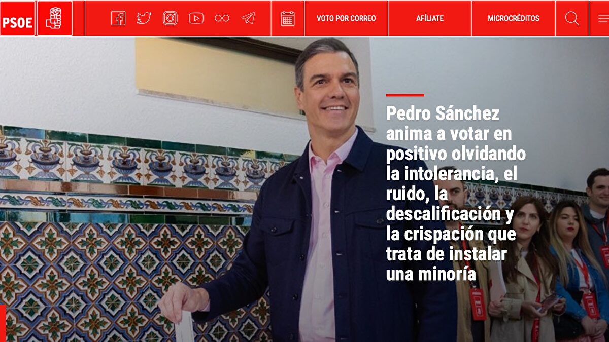 Las bases del PSOE, en shock: su web, tres días congelada desde el ...