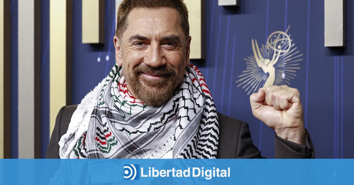 Javier Bardem acude a los Emmy con un pañuelo palestino