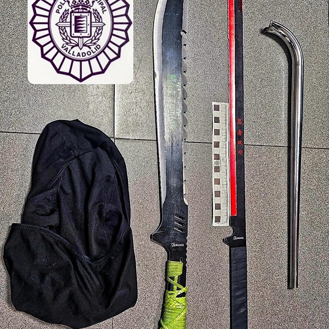 Dos detenidos de 18 años tras una brutal pelea con catanas en pleno centro de Valladolid