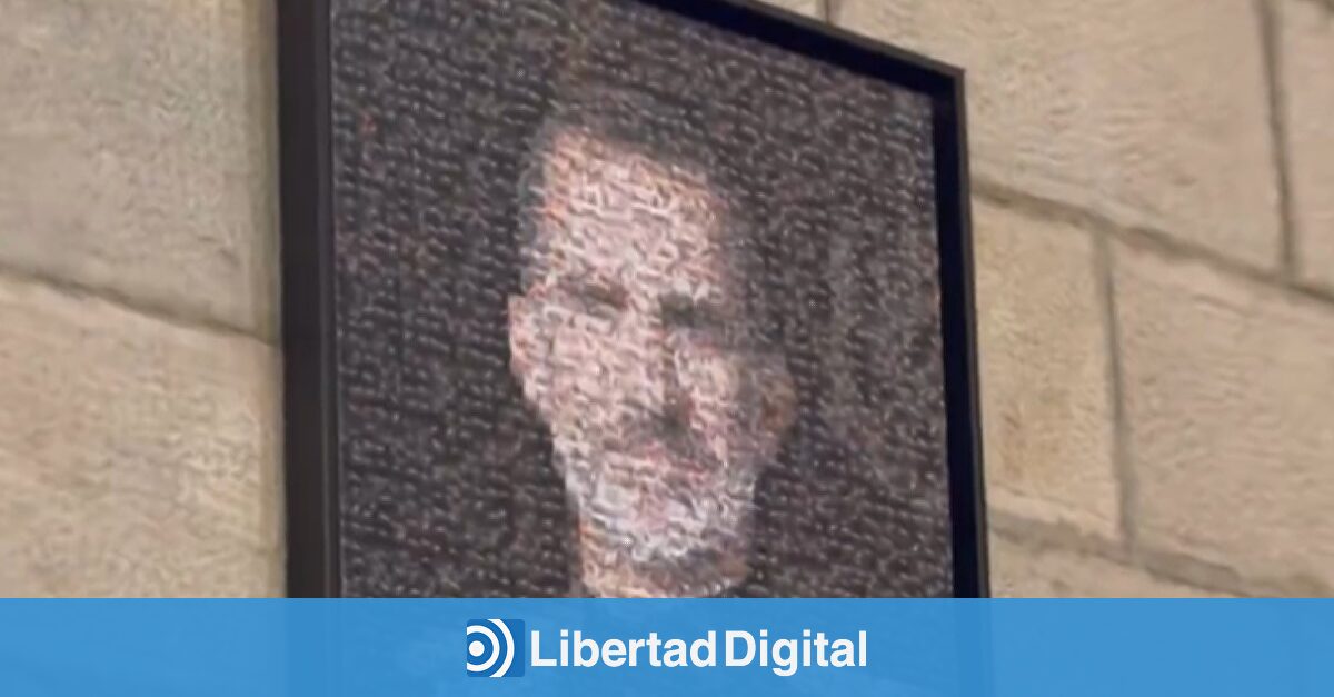 El alcalde de Gerona ataca a la Corona con un retrato de Felipe VI hecho con fotos del 1-O