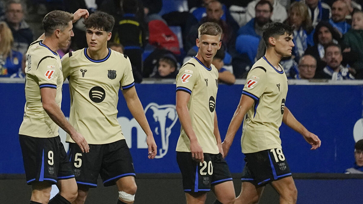 El Barcelona remonta ante el Oviedo y sigue la estela del Real Madrid (1-3)