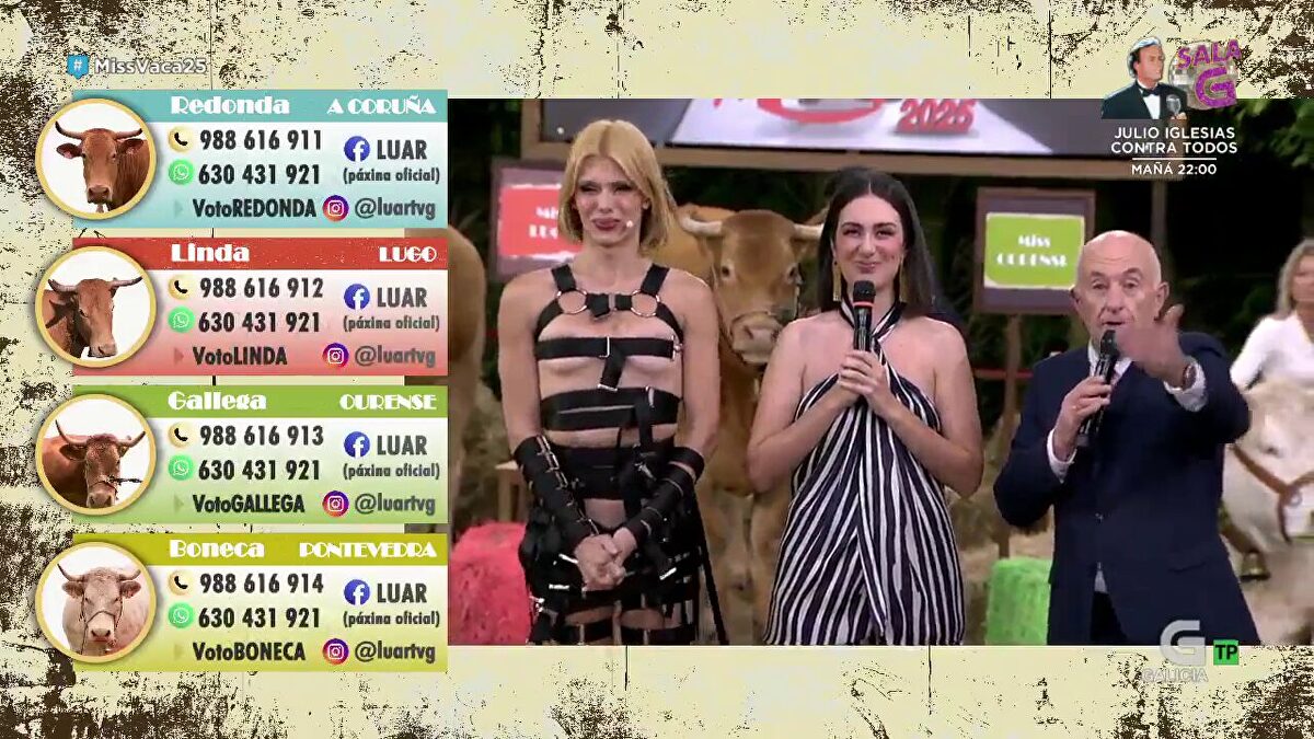 La TV gallega pagó 1.800 euros a Samantha Hudson por participar en Miss Vaca 2025
