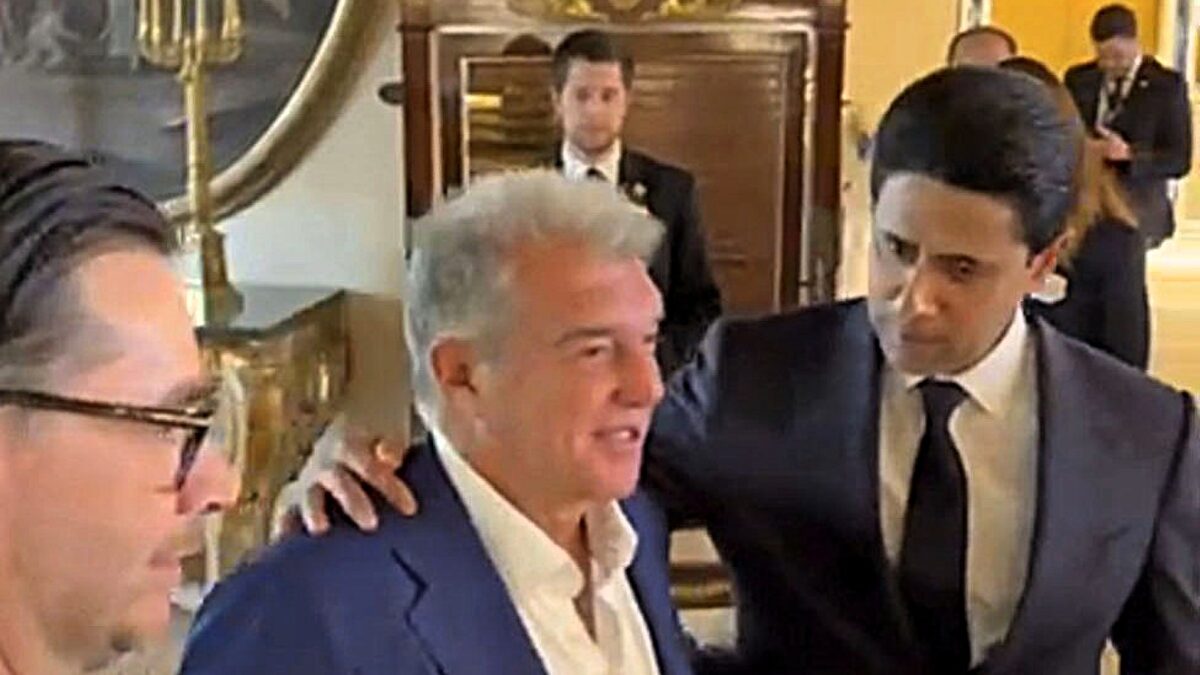 Laporta abraza a Al-Khelaifi y a la 'antigua' ECA: ¿traición a Florentino?