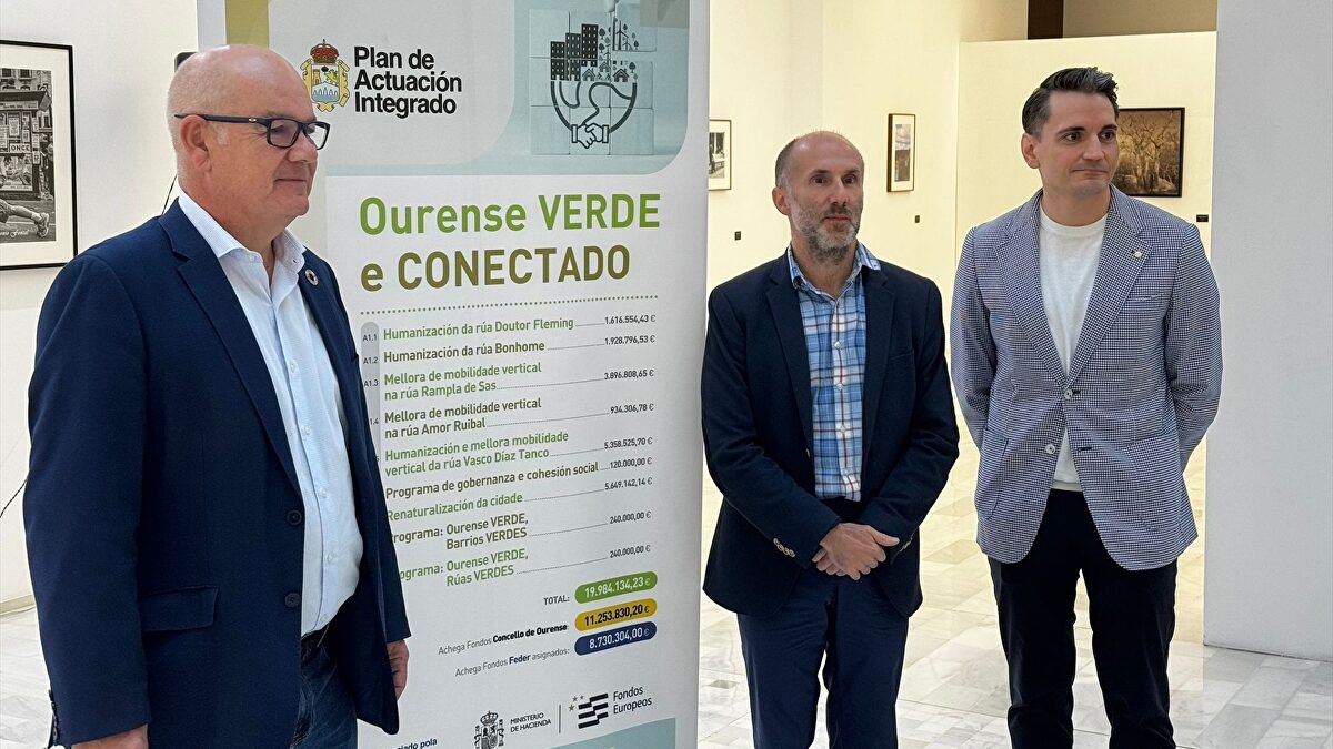 Ourense invertirá los 8,7 millones de euros del Plan EDIL en dos líneas de actuación: movilidad y zonas verdes