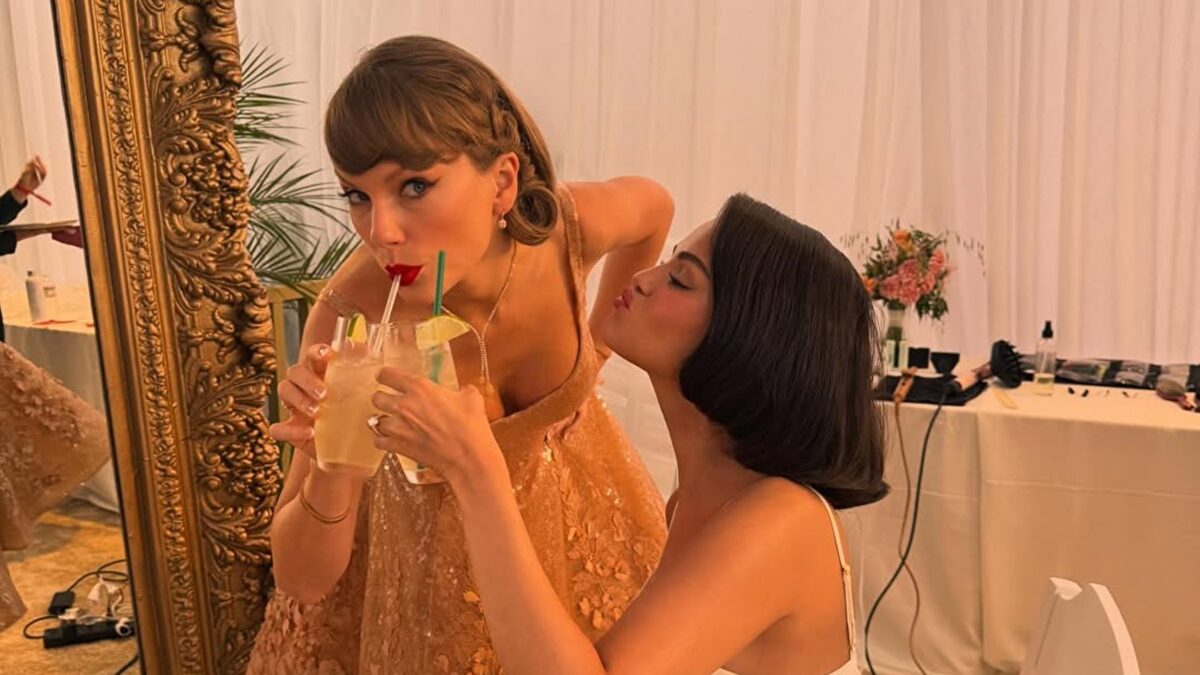 La emoción (y el carísimo vestido) de Taylor Swift que eclipsó la boda de Selena Gomez