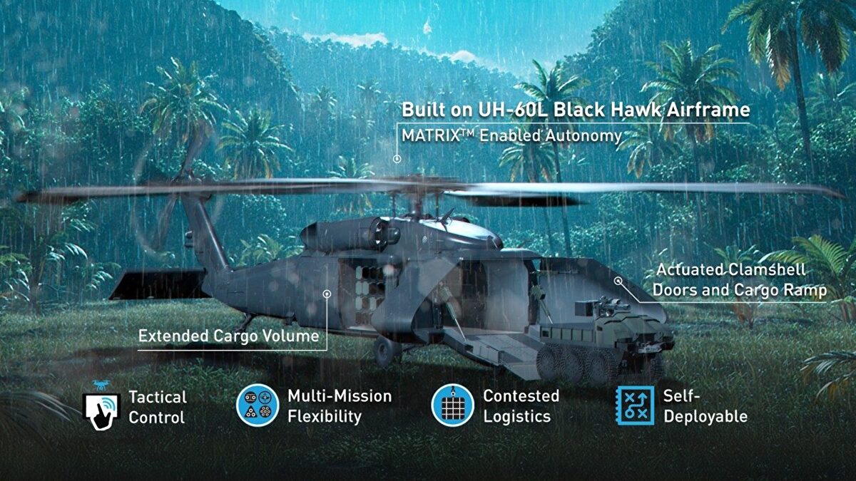 Sikorsky convierte el helicóptero Black Hawk en un megadron de combate sin piloto