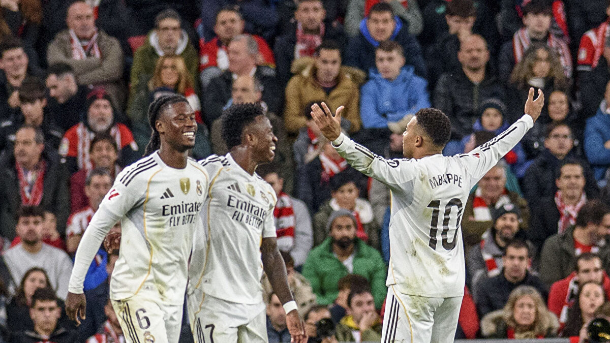 Golpe en la mesa del Madrid de Xabi Alonso en San Mamés con una noche mágica de Mbappé (0-3)