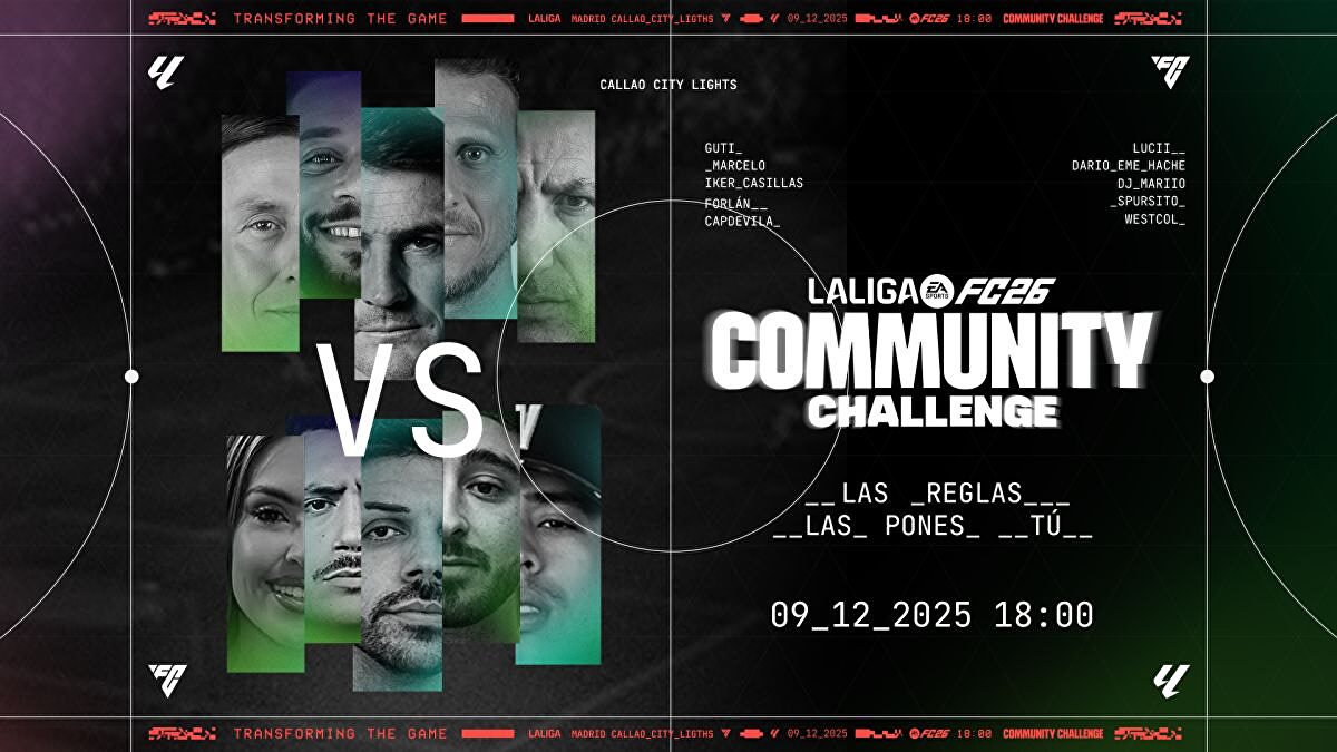 Marcelo, Casillas, DjMariiO y Spursito lideran LALIGA FC 26 COMMUNITY CHALLENGE, donde la comunidad decide