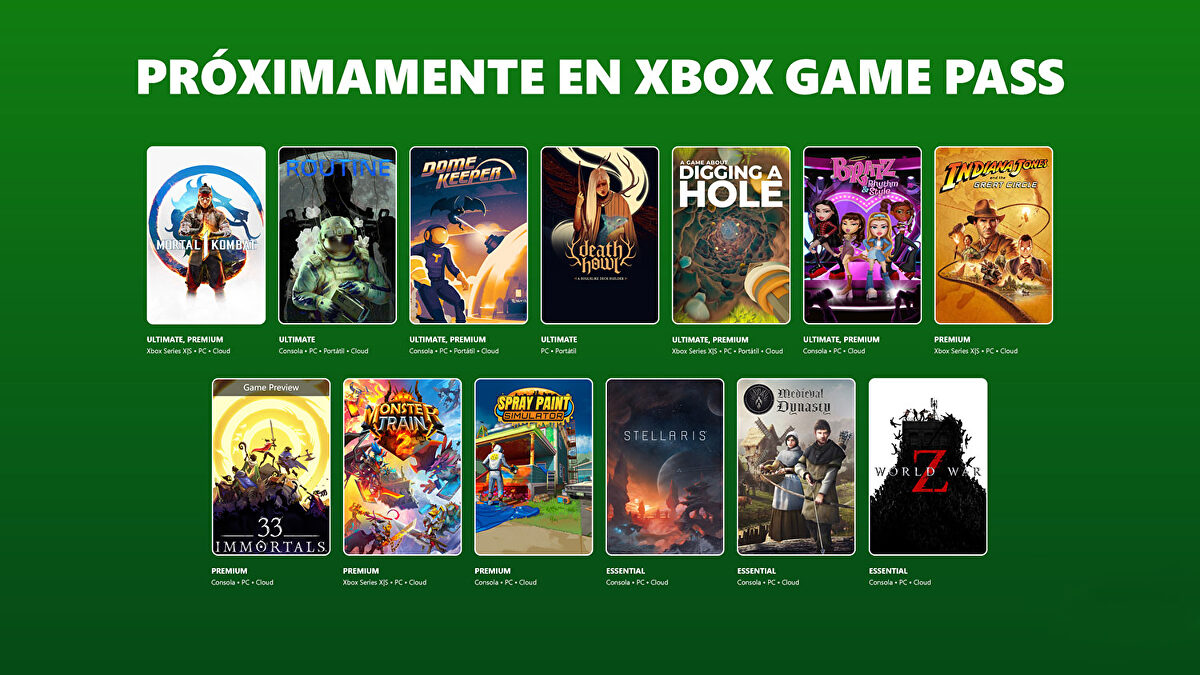 Mortal Kombat 1 y Routine lideran la última tanda de juegos Xbox Game Pass en 2025