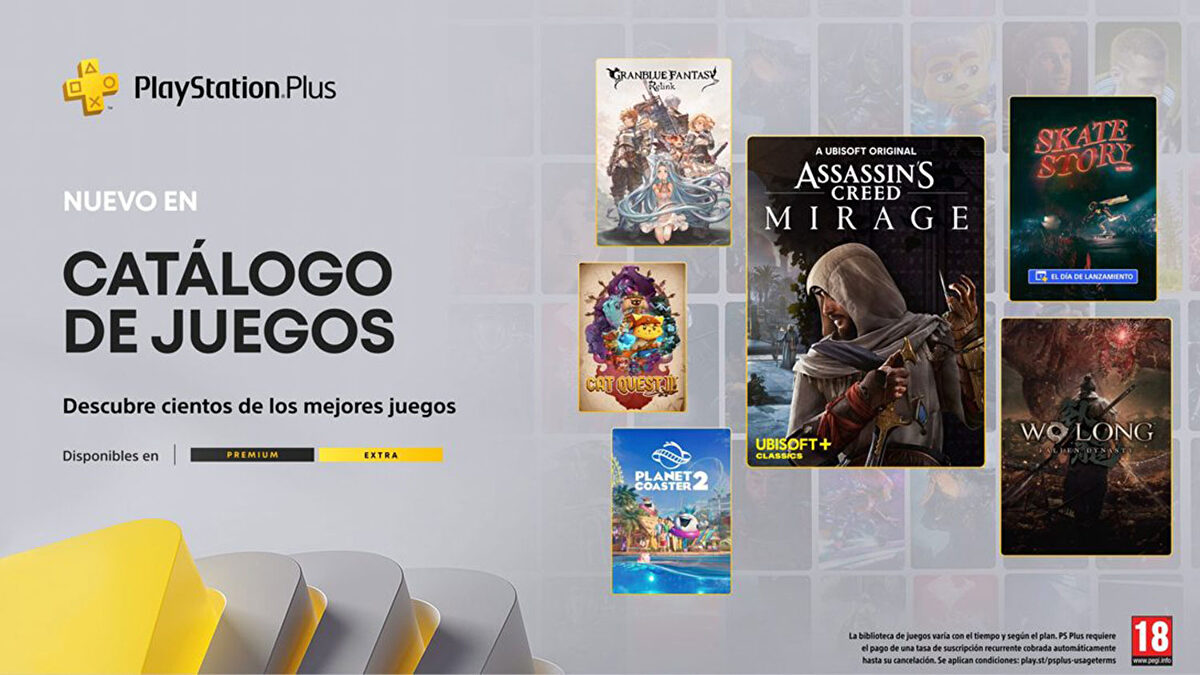 PlayStation Plus despide el año con Assassin's Creed Mirage, Wo Long y mucho más en los niveles Extra y Premium