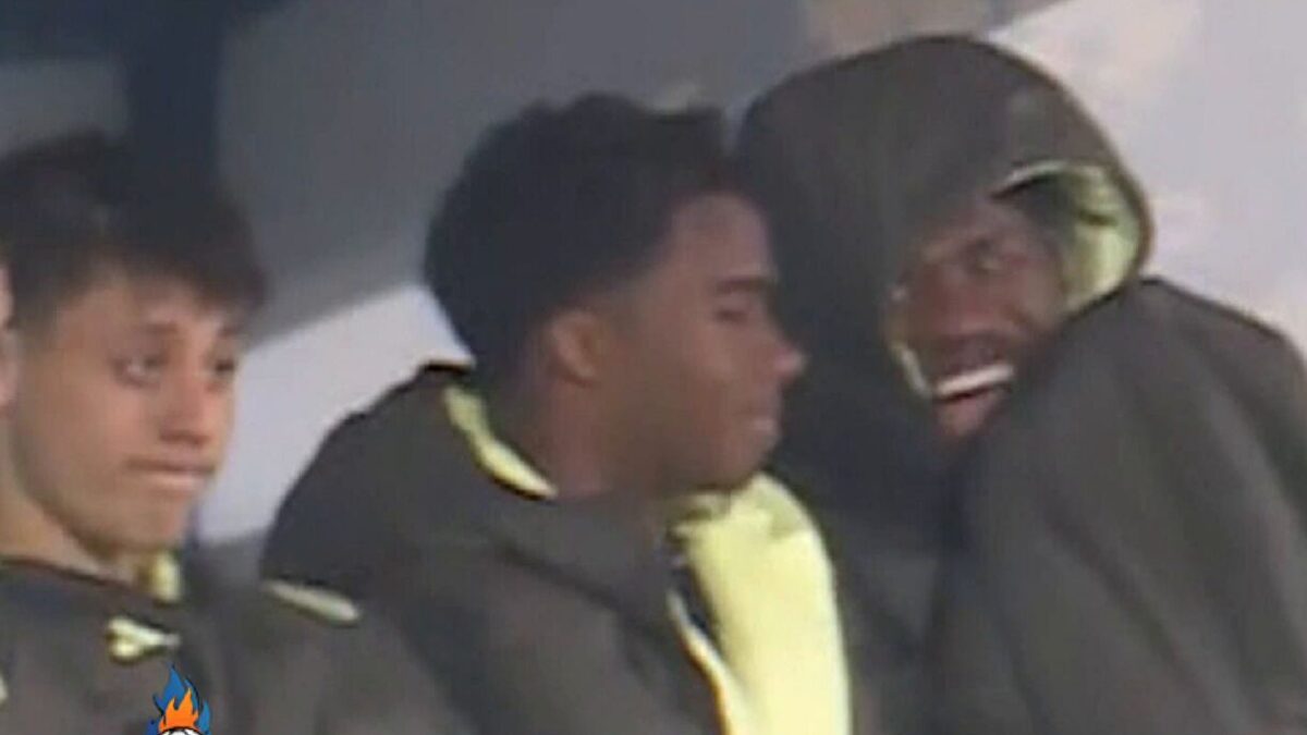 Pillan a Vinícius a carcajada limpia cuando el Talavera marcó el 2-3