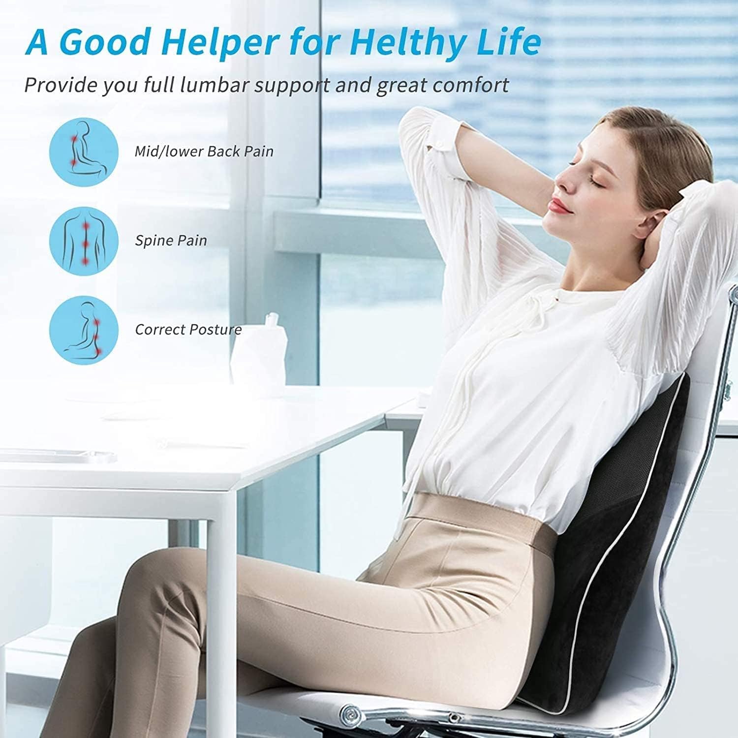 Alivia los dolores de espalda y piernas con los mejores cojines lumbares para el sofá, oficina o el coche