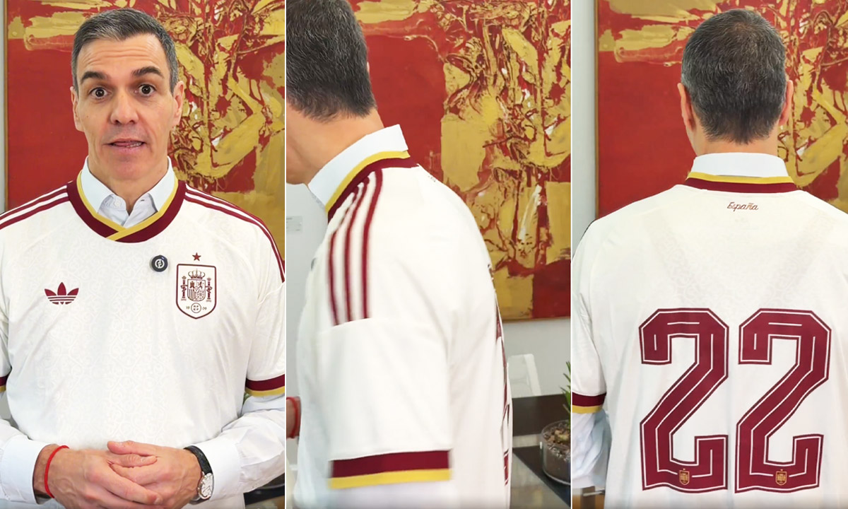Las mentiras de Sánchez sobre el empleo en su ridículo vídeo bolivariano con la camiseta de la selección