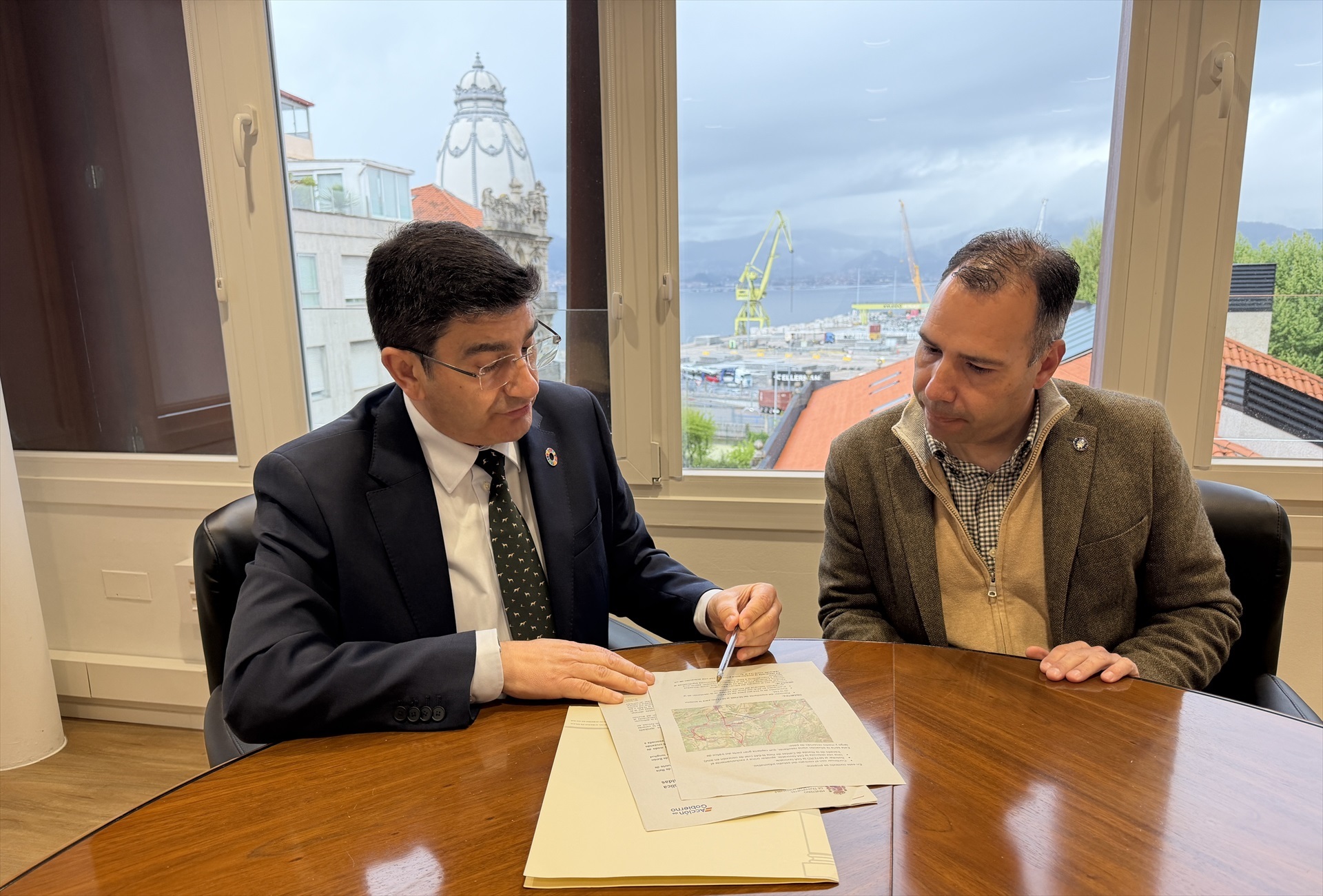 Pedro Blanco acuerda con el alcalde de Caldas de Reis impulsar una nueva alternativa a la Variante Oeste