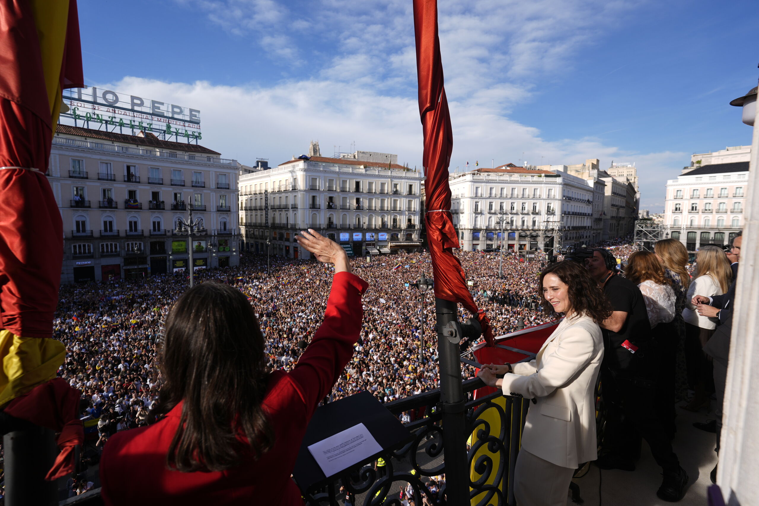 Ayuso: "Esto es Madrid, María Corina, esta es la casa de la libertad y la capital del mundo libre"