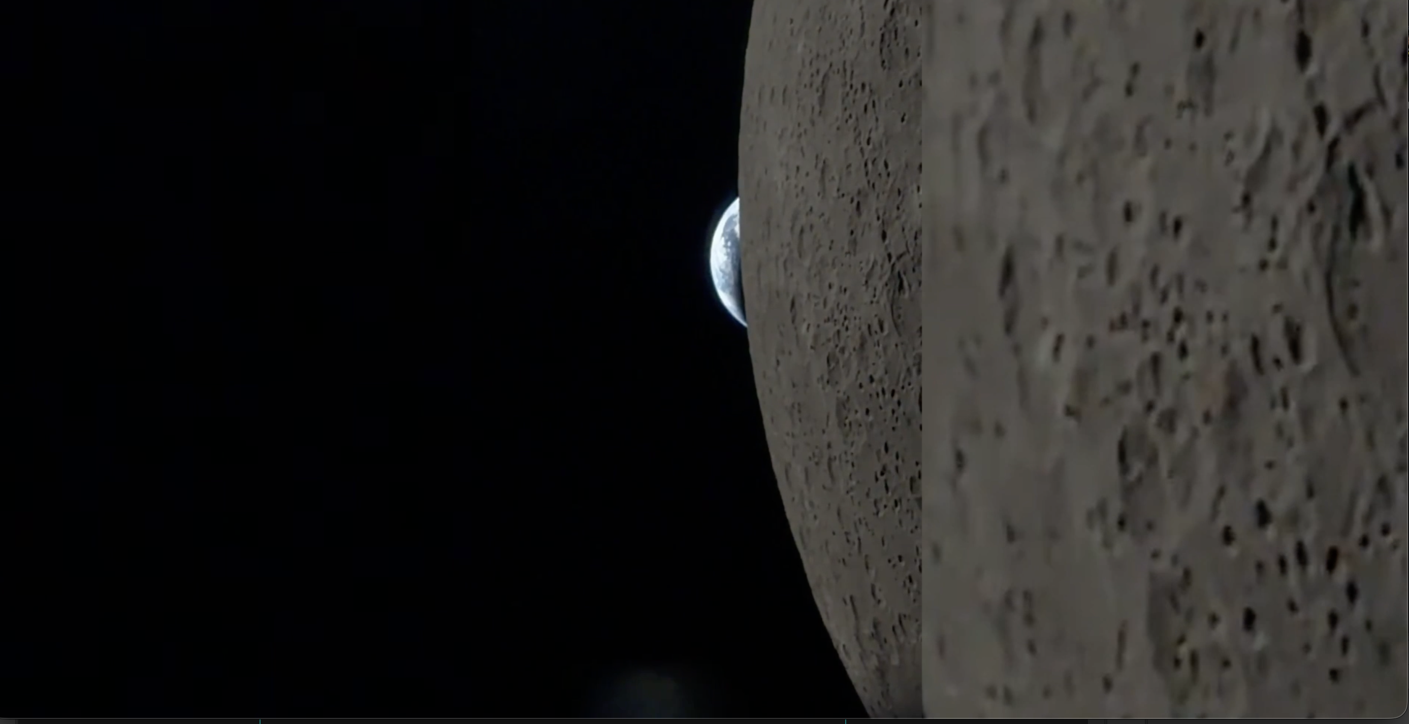 La Tierra desaparece tras la Luna: el regalo que nos deja un astronauta de Artemis II