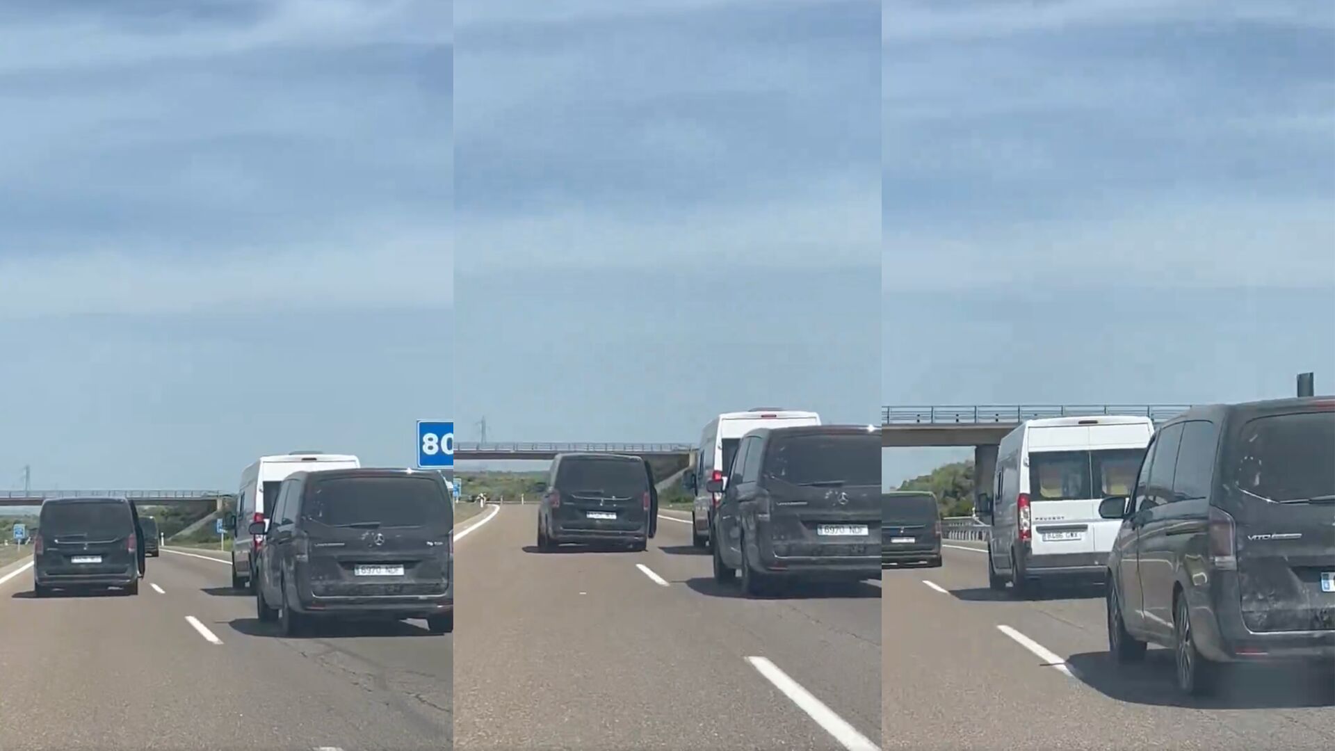 Detenido un aficionado de la Real Sociedad por las peligrosas maniobras en la A-66 contra una furgoneta del Atleti