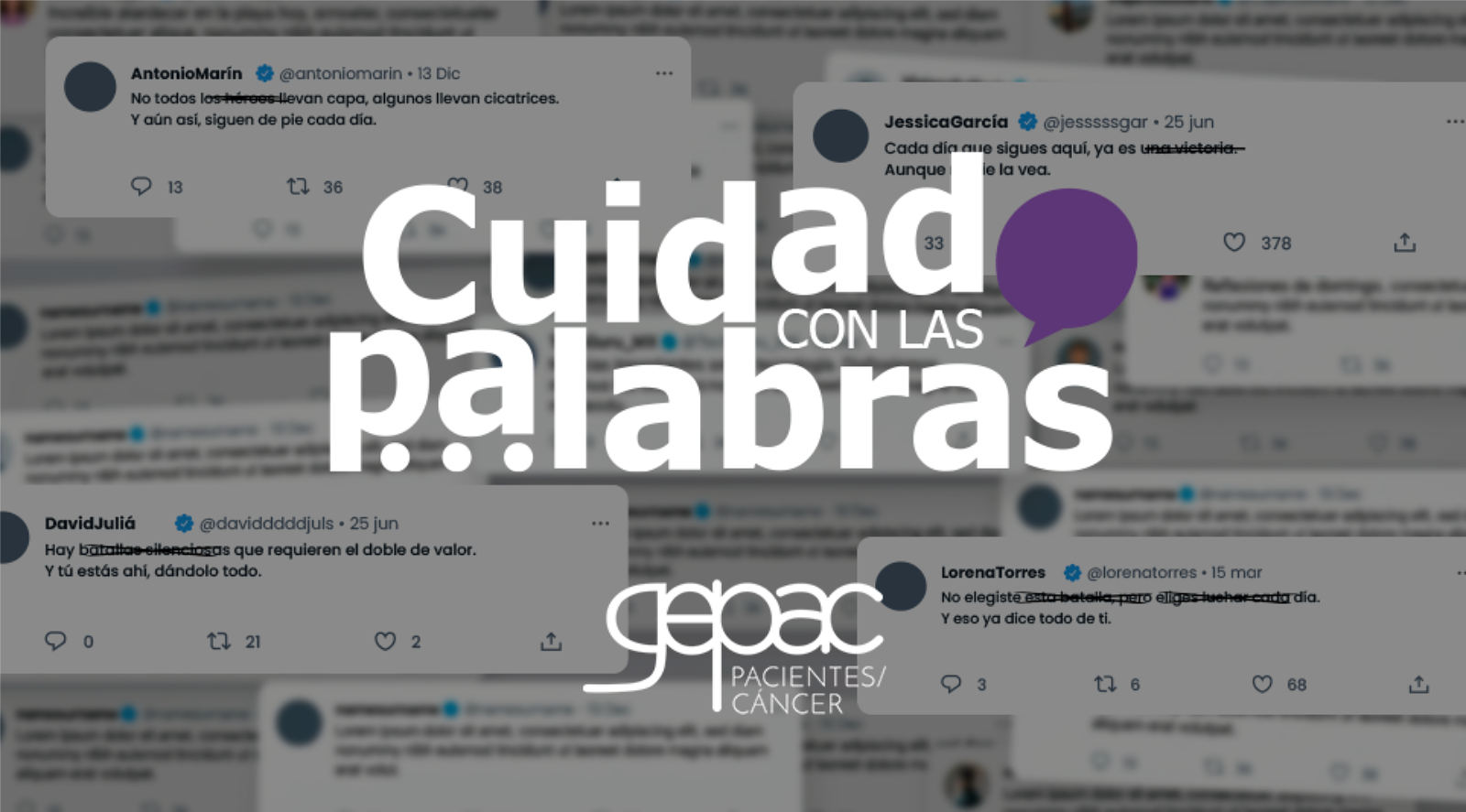 "Cuidado con las Palabras" al referirse al cáncer