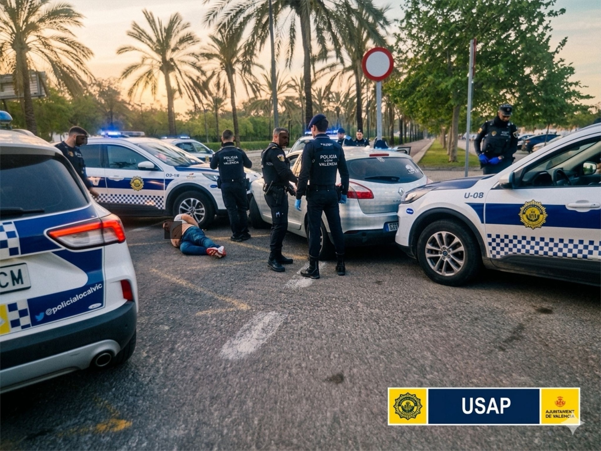 Positivo en cocaína el chófer de un autobús que iba a recoger a 25 turistas en Valencia