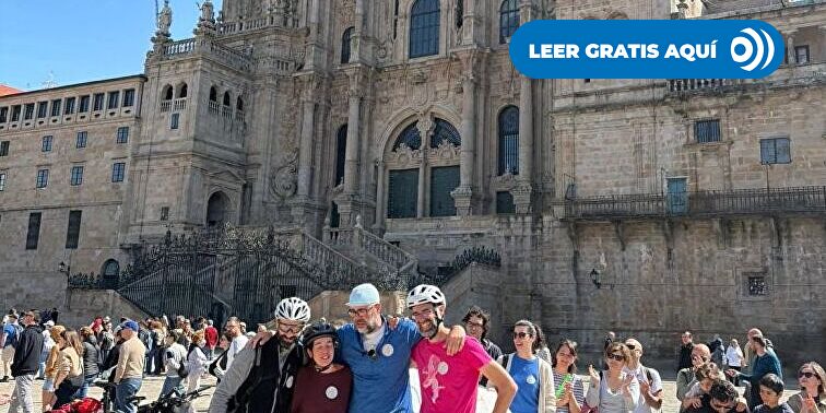 Alejandro Porto culmina el Camino de Santiago en bicicleta para impulsar la investigación en tumores cerebrales