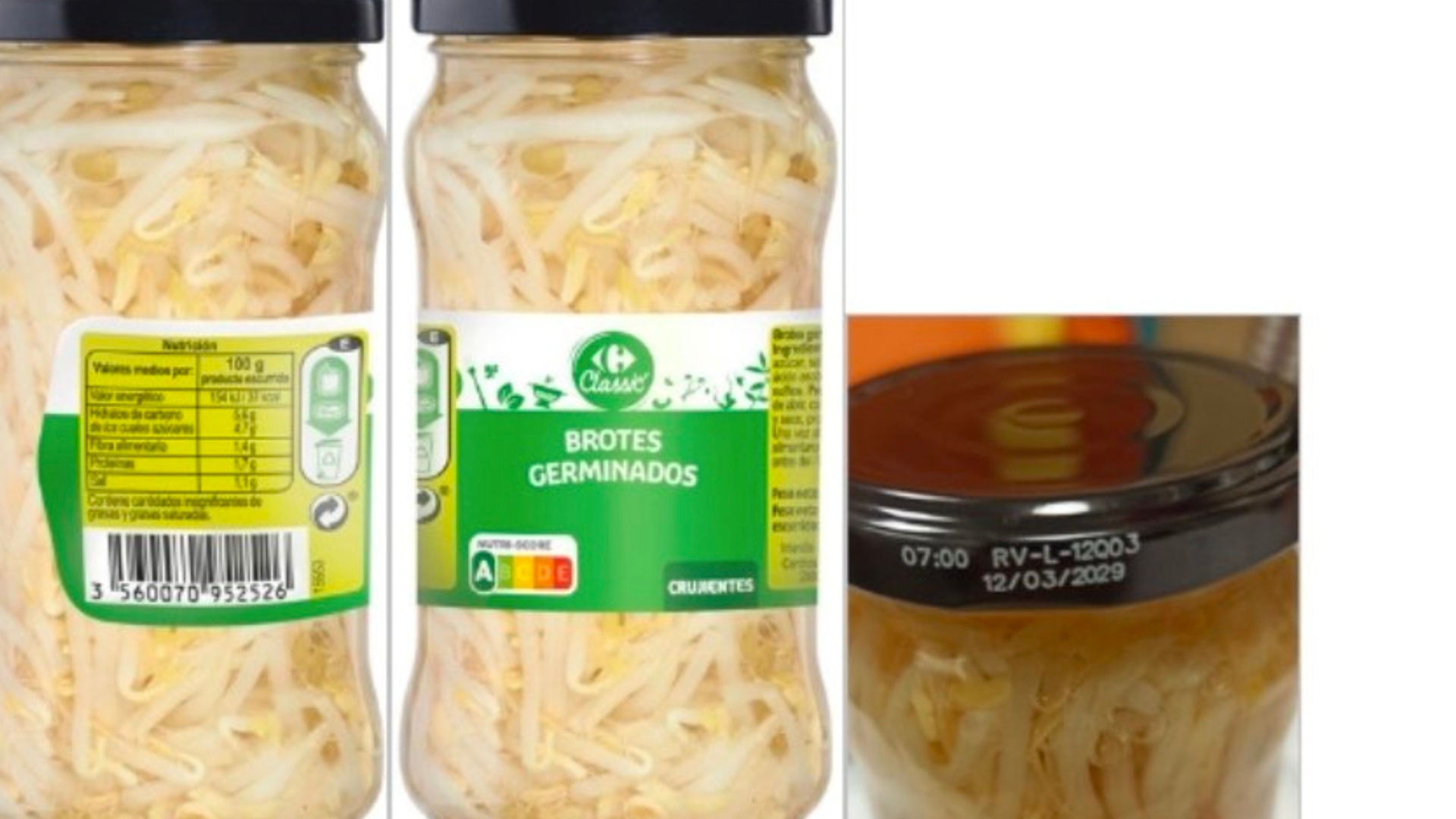 Alerta por la presencia de salmonela en un lote de brotes germinados de Carrefour