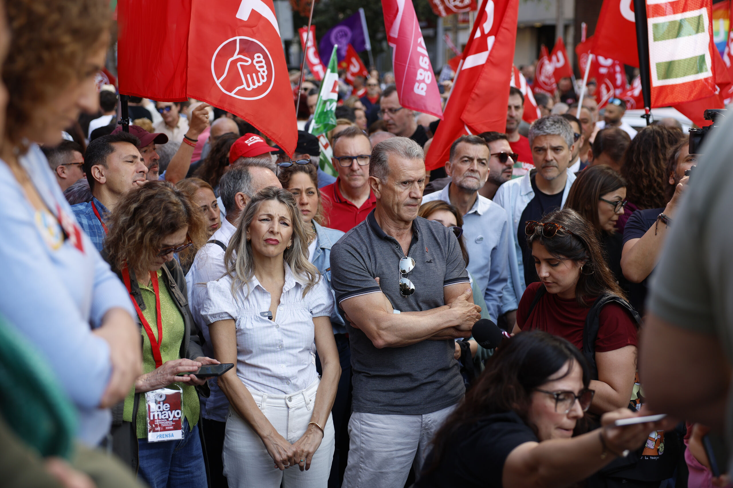 El Gobierno y los sindicatos convierten el Día del Trabajador en un acto de campaña