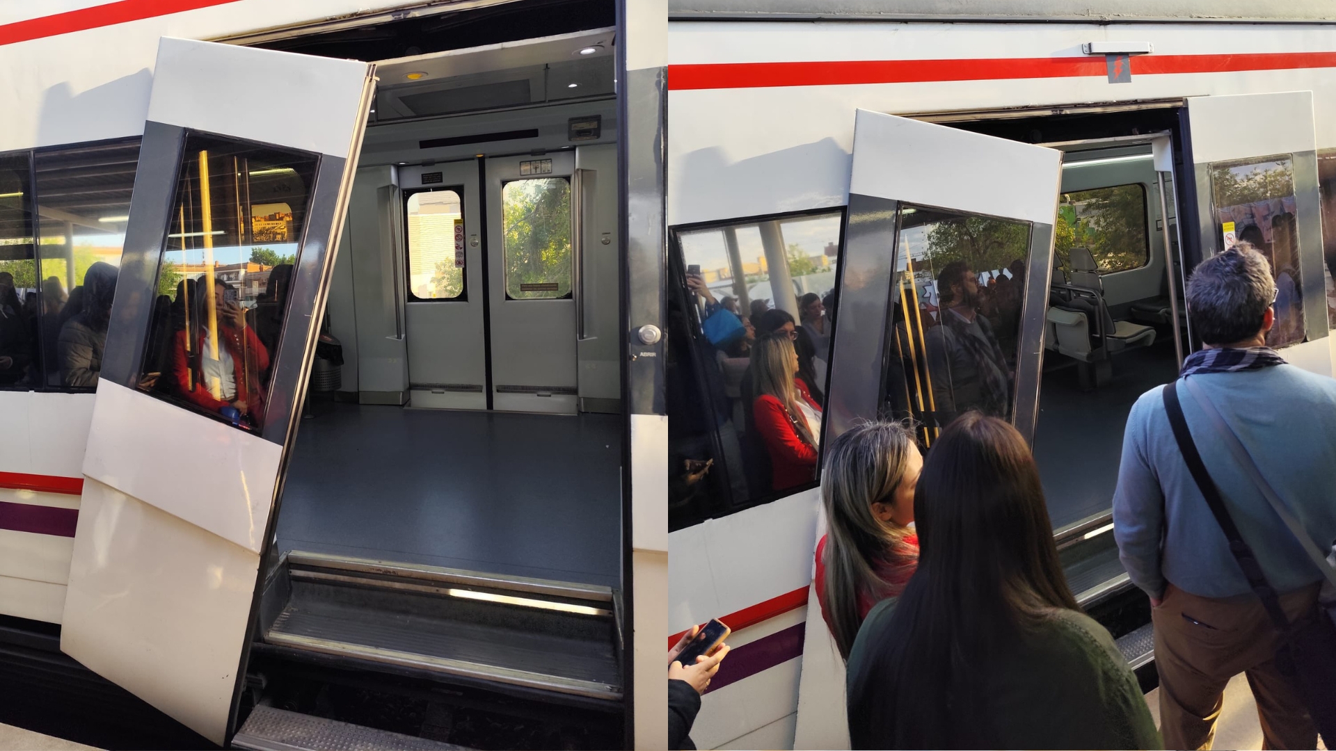 Un tren con la puerta colgando en Vallecas provoca nuevos retrasos en Cercanías