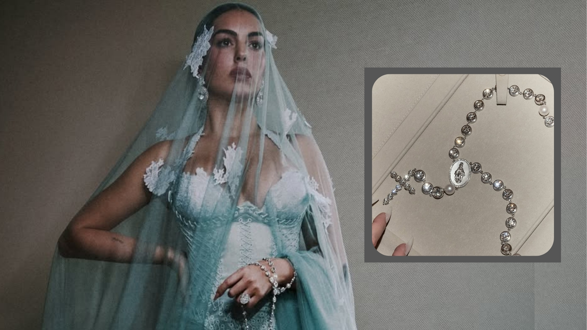 Un rosario de siete millones y el homenaje a la Virgen de Fátima: los detalles del 'look' de Georgina Rodríguez