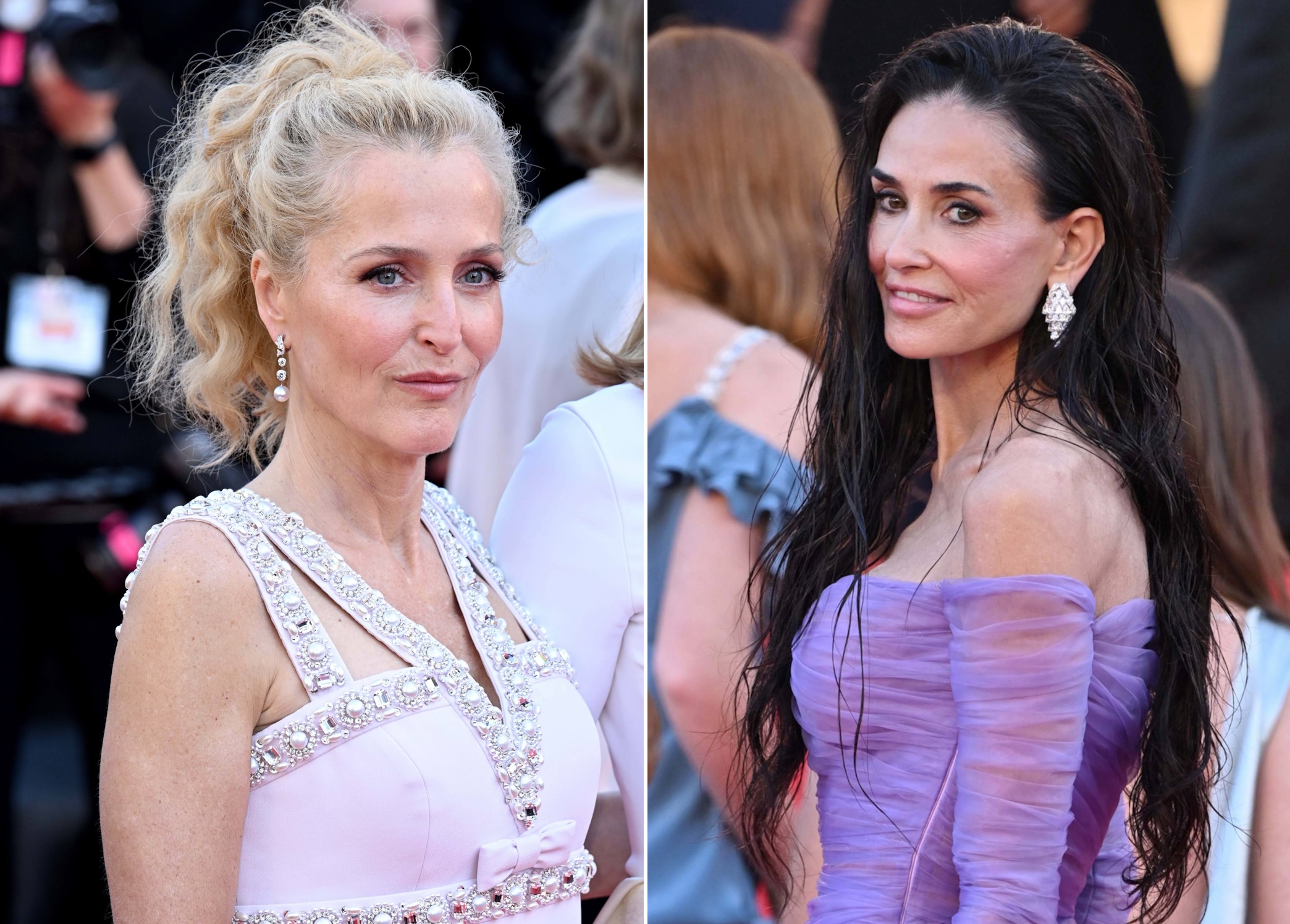 Gillian Anderson y Demi Moore: dos iconos de Hollywood que deslumbran en Cannes