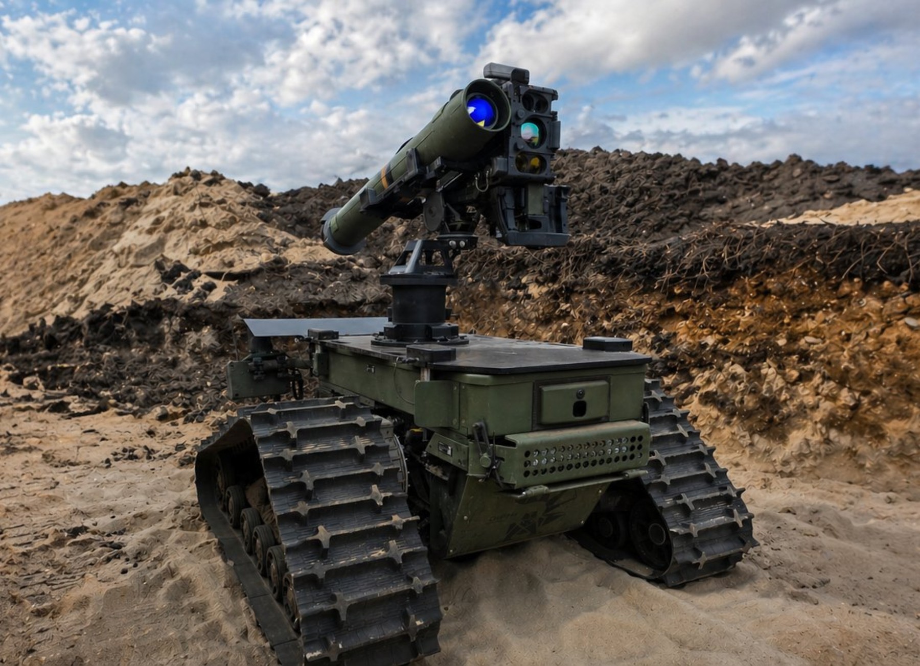 Diehl Defence prueba con éxito el lanzamiento de misiles contra carro Spike desde un dron terrestre Ziesel