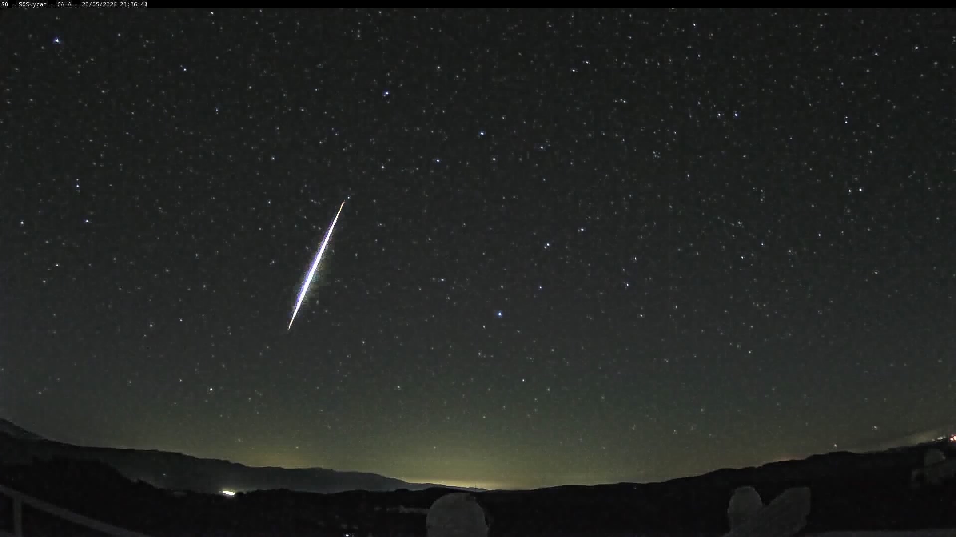 Una espectacular bola de fuego a 56.000 km/h ilumina el cielo de Andalucía