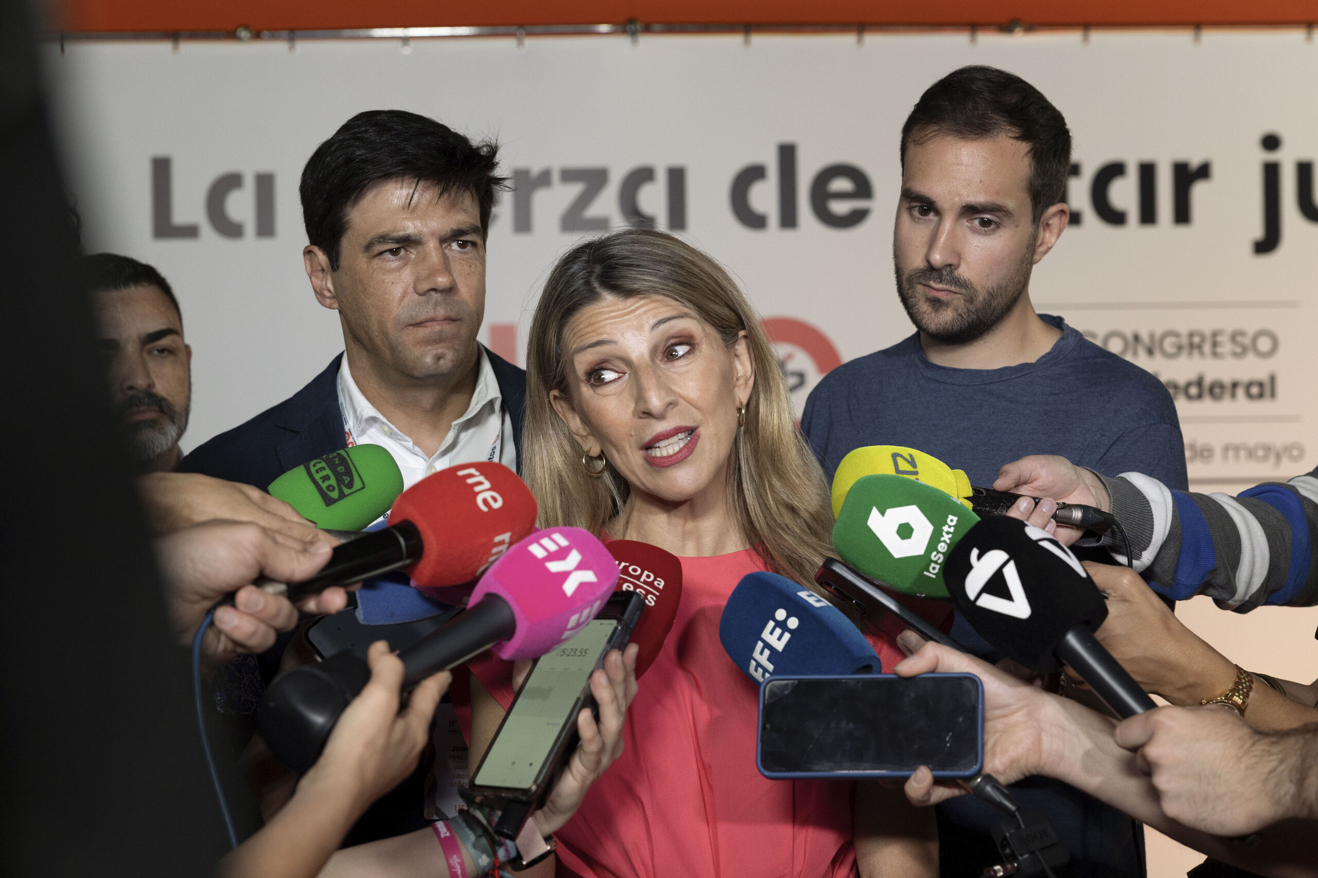 Yolanda Díaz reta a Feijóo a presentar una moción de censura por el caso Plus Ultra