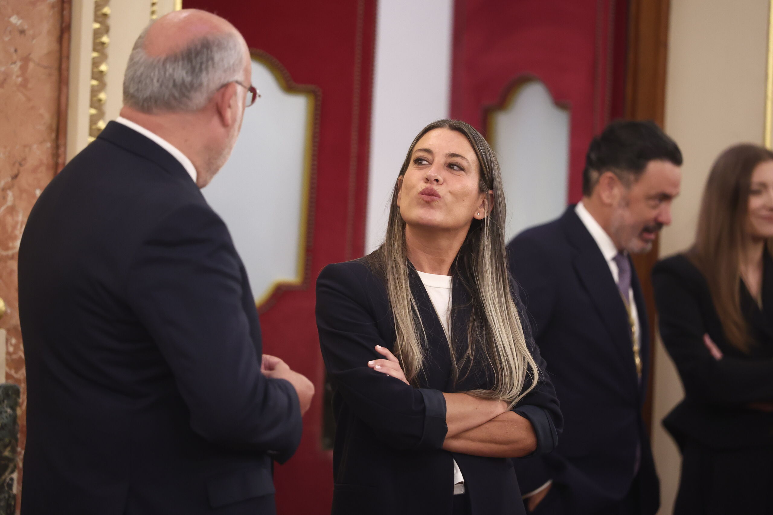 Las palabras de Nogueras al Papa al saludarle en el Congreso